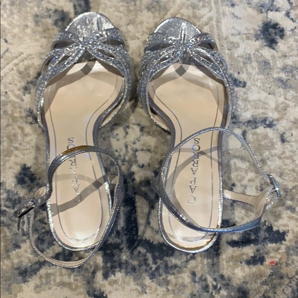 Caparros Silver Lame Heirloom Heels - Picture 7 of 10